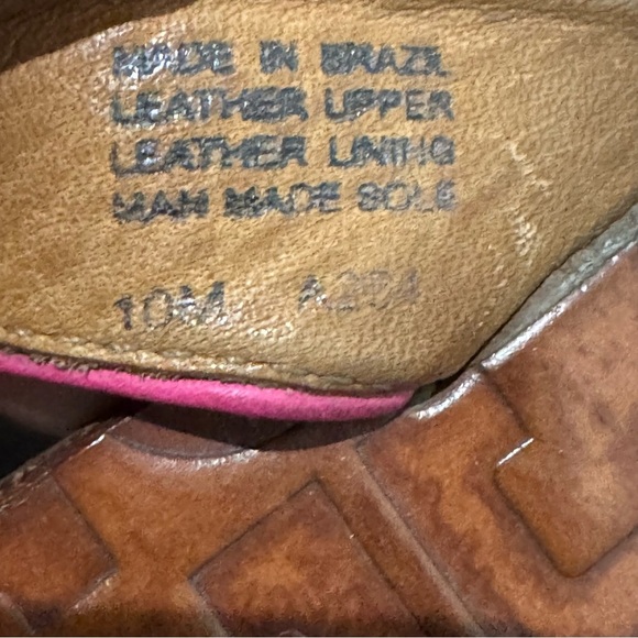 Tory Burch Leather Thong Sandals Size 10 THORA Tumbled Hibiscus Pink - Picture 10 of 11